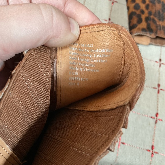 🍄HP🍄 Madewell The Autumn High Chelsea Boots Leopard Calf Hair NWOB Size 8 - Picture 2 of 8